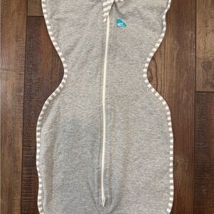 Love to dream Grey Striped Trim Swaddle Sleep Sack
